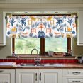 thumbnail image 3 of Yayeee Kitchen Curtains Tier Set of 2 Light Filtering 57"x24" Over Sink Window Panels, Tropical Jungle Vibes, 3 of 7