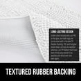 thumbnail image 6 of GORILLA GRIP Chenille Bath Rug 60x24, Rubber Backing Quick Dry Washable Microfiber Mats, White, 6 of 10