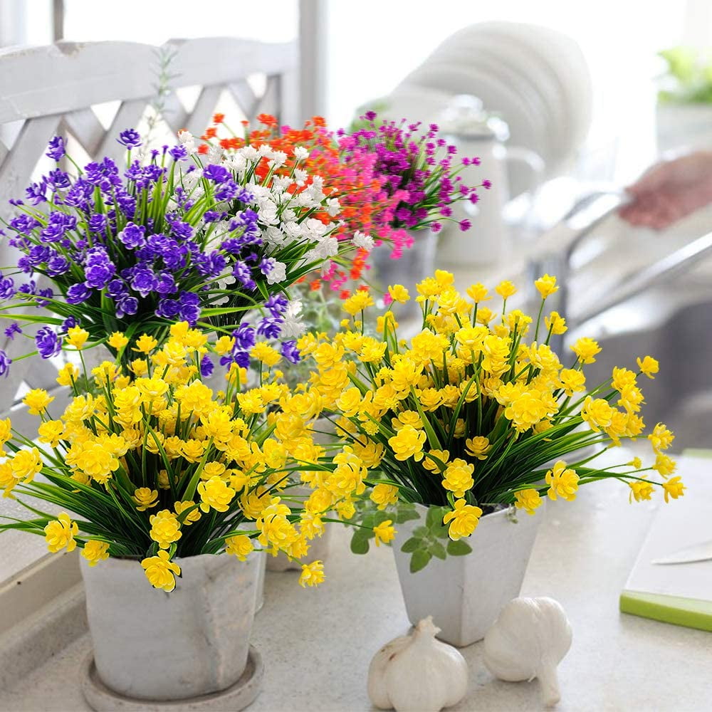 10 Bundles Artificial Daffodil Outdoors Flowers (Orange)