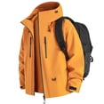 thumbnail image 6 of Jacket With Hood Waterproof Fashion Casual Women's Solid Color Blouses Long Sleeve Zipper Pocket Hooded Casual Fashionable Top Yellow Xl, 6 of 7