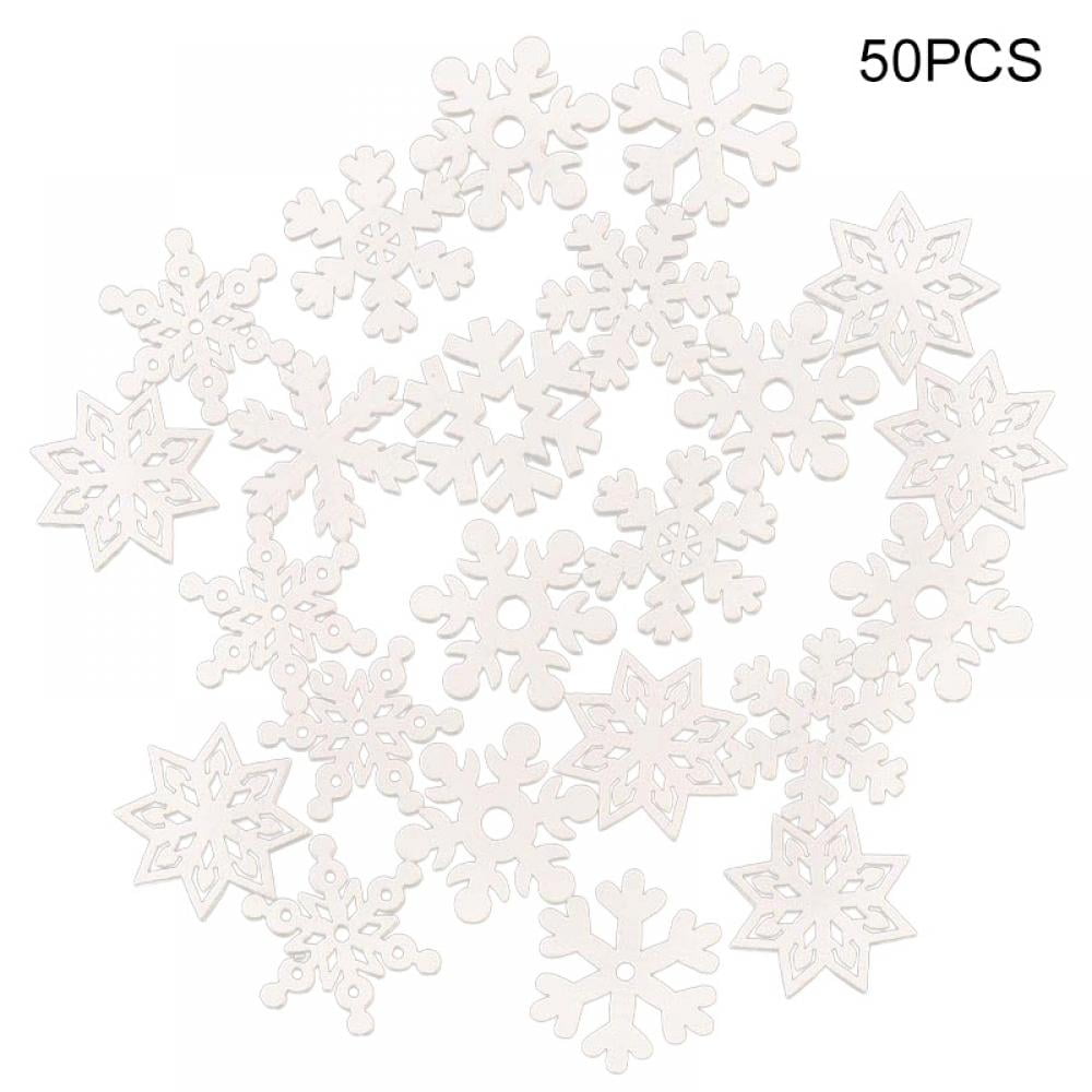 50pcs mini =Snowflake Snowflakes For Crafts Snowflakes Decorative