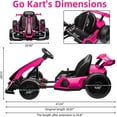 thumbnail image 5 of Joyspirit 24V Kids Electric Drift Kart, Powerful 2 * 150W Motors, Adjustable Seat, 8mph Speed, Bluetooth Connectivity, and LED Lights, Perfect Outdoor Riding Toy for Ages 6-15, 5 of 6