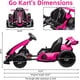thumbnail image 2 of Historyli Kart eléctrico de 24 V,potente kart de drifting,asiento ajustable,velocidad de 13 km/h,luces LED,juguete para exteriores para niños de 6 a 15 años,color rosa y rojo., 2 of 6