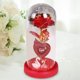 thumbnail image 1 of Decoración del día de San Valentín BLESIY Lámpara de mesa eterna Rosa artificial en cúpula de vidrio base roja, 1 of 8
