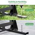 thumbnail image 5 of 72"x47"x16" Outdoor Privacy Screen with Stand Metal Balcony Decorative Screen,Black, 5 of 5