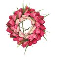 thumbnail image 3 of Guirnalda falsa Tulipán Colgador de puerta Decoración de flores de imitación Artificial para pared de banquete de boda, Rosa claro, 30 CM Vogacara HA9035-03B, 3 of 6