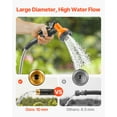 thumbnail image 4 of VEVOR Metal Garden Hose 50 ft, Rust Proof Stainless Steel Water Hose, Heavy Duty Backyard Hose with 10 Function Nozzle, No-Kink & Flexible Water Pipe, Lightweight Metal Hose for Yard, Outdoor, 4 of 9