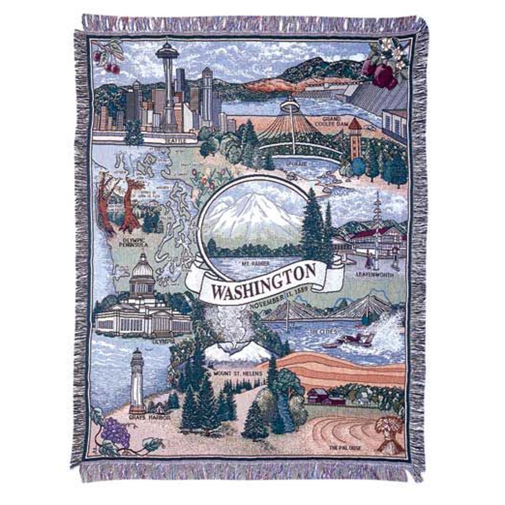 Tapestry Throw State of Washington Blanket