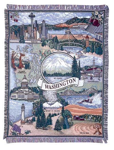 Tapestry Throw State of Washington Blanket - Walmart.com - Walmart.com