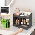 thumbnail image 6 of Large Makeup Organizer with Drawers, Bamboo Countertop Cosmetic Storage for Dresser Vanity Organizer Beauty Desk Skincare Holders Container Make Up Organizing for Lipstick, 6 of 14