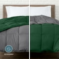 thumbnail image 3 of Bare Home 1800 Collection Reversible Down Alternative Comforter, All-Season, Full, Gray/Forest Green, 3 of 10