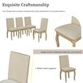 thumbnail image 5 of Bellemave 5-Piece Round Dining Table Set, Wood Farmhouse Extendable Dining Table and 4 Upholstered Dining Chairs, Kitchen Dining Table Set for 4 （Natural）, 5 of 9