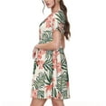 thumbnail image 2 of Xecao Lilies Flowers for Women Summer Short Sleeve Midi Dress with Pockets Casual Aline Flowy Tshirt Dress Vocation Beach Sundress, 2 of 6