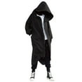 thumbnail image 3 of Men‘s Personality Dark Style Full Body Zipper Long Hooded Sweater Jacket, 3 of 6