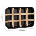 thumbnail image 3 of Jabonera, jabonera para baño Jabonera Fibra de bambú Caja de jabón Mantener seco Fácil limpieza - 2 piezas Jaboneras,11 Afortunado Sencillez, 3 of 5