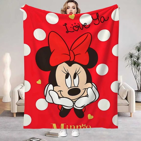 Decorative Sofa Blanket School Black-eared Mouse Bedspread on the Bed Home Fluffy Soft Blankets Bedroom Decoration Throw Winter