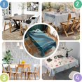 thumbnail image 4 of Blue Gold Marble Pattern Rectangle Tablecloth 60"x84",Waterproof Polyester Rectangle Table Cloth, Wipeable Spillproof Polyester Tablecloth for Dining, Camping, Indoor and Outdoor, 4 of 5