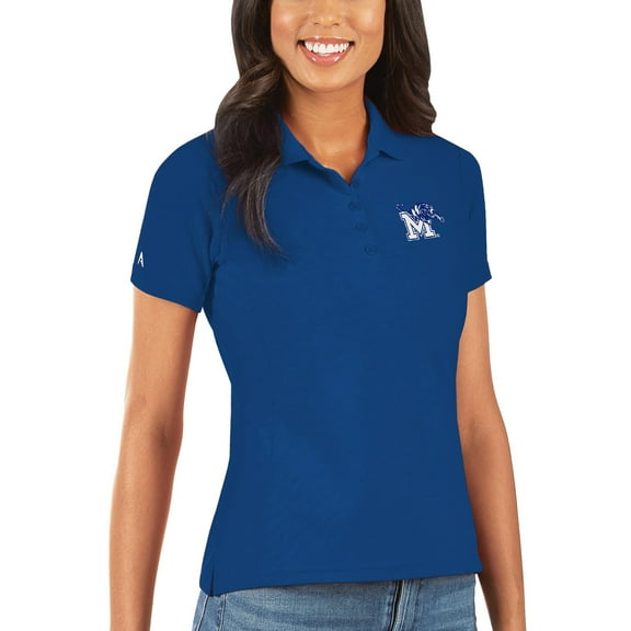 Women's Antigua Royal Memphis Tigers Legacy Pique Polo