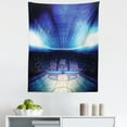 thumbnail image 1 of Sports Tapestry, Basketball Arena Court with Fans and Competition Theme Game Excitement Print, Fabric Wall Hanging Decor for Bedroom Living Room Dorm, 5 Sizes, Navy Black, by Ambesonne, 1 of 1