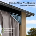 thumbnail image 6 of SUNJOY Kingston 12x10 Gazebo, Steel & PC Roof Hardtop Gazebo with Curtain and Netting - Cedar Posts, 6 of 14
