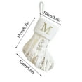 thumbnail image 3 of CuiLiyq Personalized Faux Fur Christmas Stocking, with Letter Gold Mini Plush Embroidered Christmas Stocking, for Xmas Holiday Family Decorations (Letter-M), 3 of 5