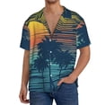 thumbnail image 3 of Xecao offers the Palm Trees for Men's Casual Short-sleeved Shirt, a button-up collared shirt with a pocket, perfect for beach vacations and yacht travel in the XX-Large size., 3 of 7