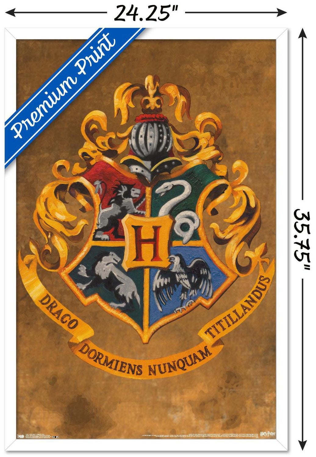 The Wizarding World: Harry Potter - Hogwarts Crest Wall Poster
