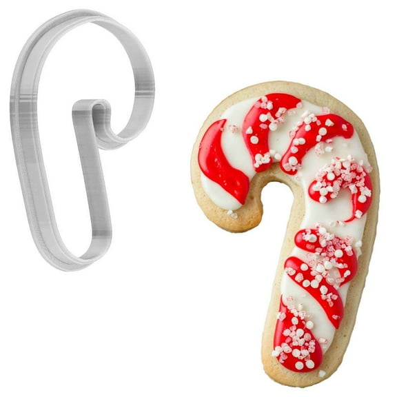 Christmas Frosted Candy Cane Cookie Cutter 4 Inch Made in USA by WONDERTORY