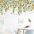 thumbnail image 4 of Sunflower Hanging Vine Ivy Wall Decals Flower Wall Stickers Bedroom Living Room TV Wall Door Decor Murals (Sunflower Hanging Vine), 4 of 4