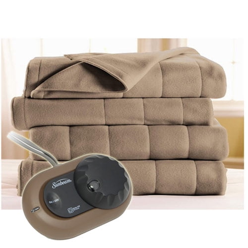 Sunbeam H10 Heated Electric Blanket Royal Dreams Quilted Fleece Twin