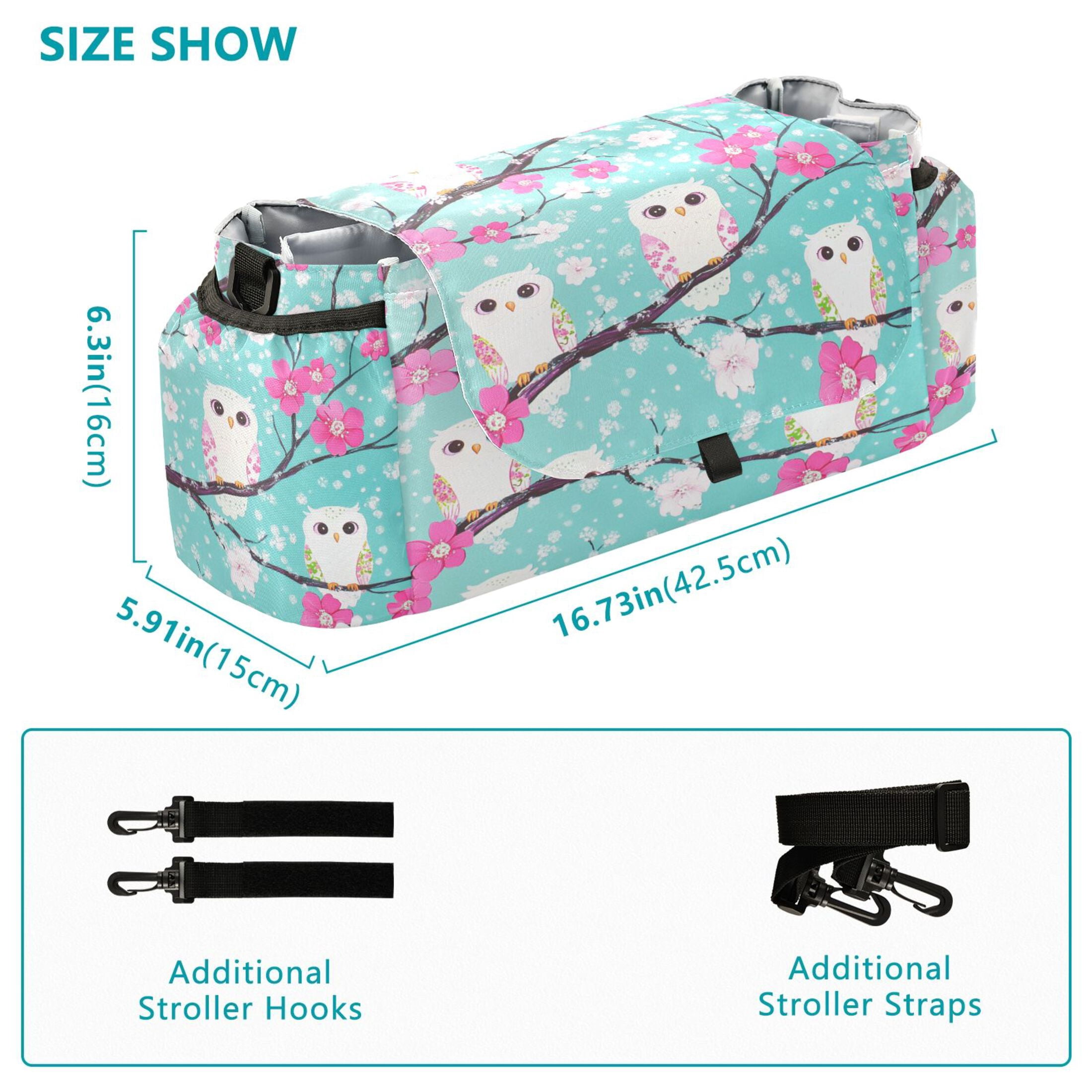 DIXRUYEE Stroller Organizer Charming Owl Trio Printed