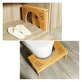 thumbnail image 2 of Bamboo Adjustable Toilet Stool, 7-9 inches Bamboo Potty Stool, Poop Stool, 2 of 11
