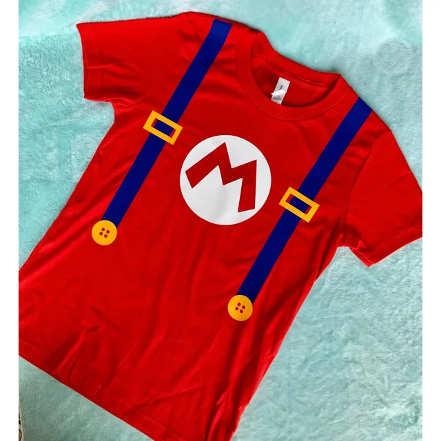 Camiseta de juego para niños Super Mario Bros, ropa de dibujos animados para niños, camisetas para niños, camisetas de Luigi Mario, camisetas de manga corta para niños