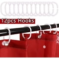 thumbnail image 4 of Christmas Shower Curtain, Red Winter Xmas Tree Snowman Merry Christmas Shower Curtains for Bathroom Decor Washable Durable Fabric Holiday New Year Shower Curtain with Hooks 72x72 Inch, 4 of 6