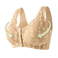 thumbnail image 3 of Women's Wireless Lace Bras,Front Button Closure Maternity Nursing,Wide Strap Seamless Comfort Support Pregnancy Sleep Bra, 3 of 6