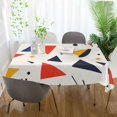 thumbnail image 3 of Yayeee Tablecloths 60" x 120" Rectangle Wrinkle Resistant Party Table Cover, White Geometric, 3 of 8