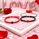 thumbnail image 4 of Pulseras de pareja con temática de San Valentín. Linda pulsera ajustable para pareja. Regalo ideal para San Valentín. Pulsera de metal., 4 of 6