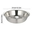 thumbnail image 3 of Luoshdecor Stainless Steel Mixing Bowl, Metal Kneading Dough Bowls,Multifunctional Basin for Home Supplies,12", 3 of 6