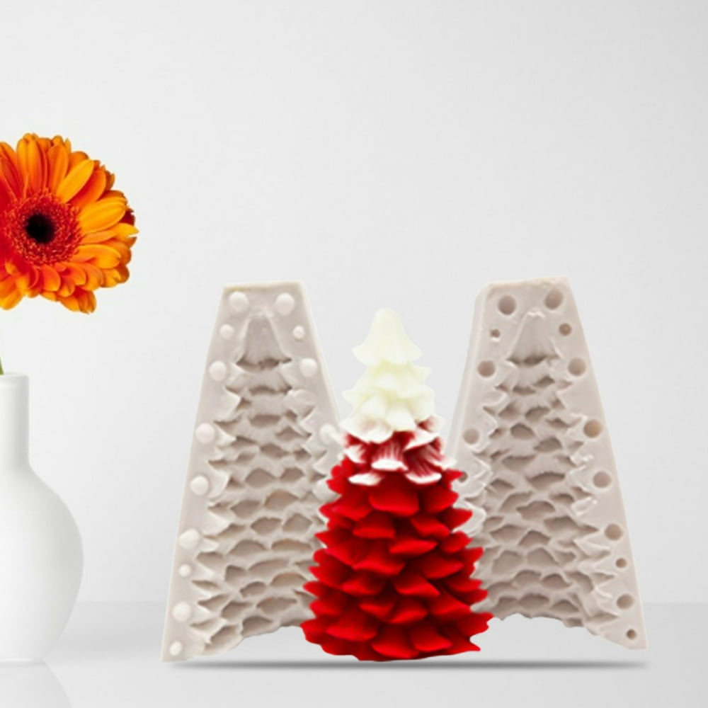 NUZYZ Christmas Tree Shape Candle Mold 3D Silicone Multiuse Scented