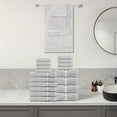 thumbnail image 6 of Dewall Maisons Light Grey 18-Piece Towel Set, Soft & Absorbent Cotton - Ideal For Everyday Use - Includes 4 Bath Towels, 6 Hand Towels, 8 Washcloths - Stylish Bathroom Essentials, 6 of 15