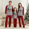 thumbnail image 2 of REORIAFEE Christmas Pajama Pants for Family 2 Piece Kids Boys Girls Loungewear Long Sleeve Top and Pant Plaid Soft Lightweight Sleepwear Gray 0-15T, 2 of 5