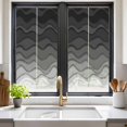 thumbnail image 2 of Black Ombre Stripes Window Privacy Film, Modern Abstract Sea Waves Spray Art Static Cling UV Sun Blocking Heat Control Window Tint, Non-Adhesive One Way Windows Privacy Cover 17.7''x39.3'', 2 of 7