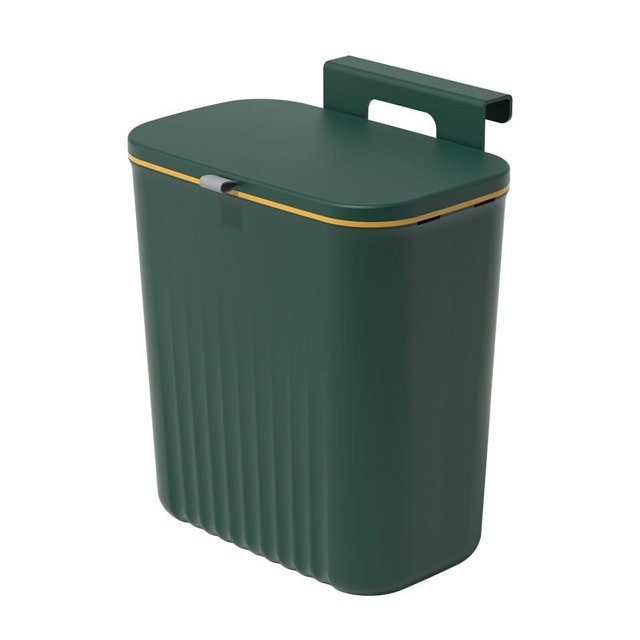 Cubo de basura creativo multiusos, cubo de basura montado en la pared, cubo de basura con tapa deslizante, cubo de basura de cocina sin cintura, cubo vertical