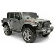 Jeep Gladiator Rubicon 12V Battery Powered Ride on, 2 Seater, Children Ages 3-5, Max Spped 5 MPH, Gray
