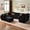 Black (Plush Corduroy), variant on Toject 130" Modular Sectional Sofa Couch, Convertible U Shaped Minimalist Couches with Ottomans, Cloud Plush Corduroy 5 Seater Deep Couch Set for Living Room, Bedroom(Black)