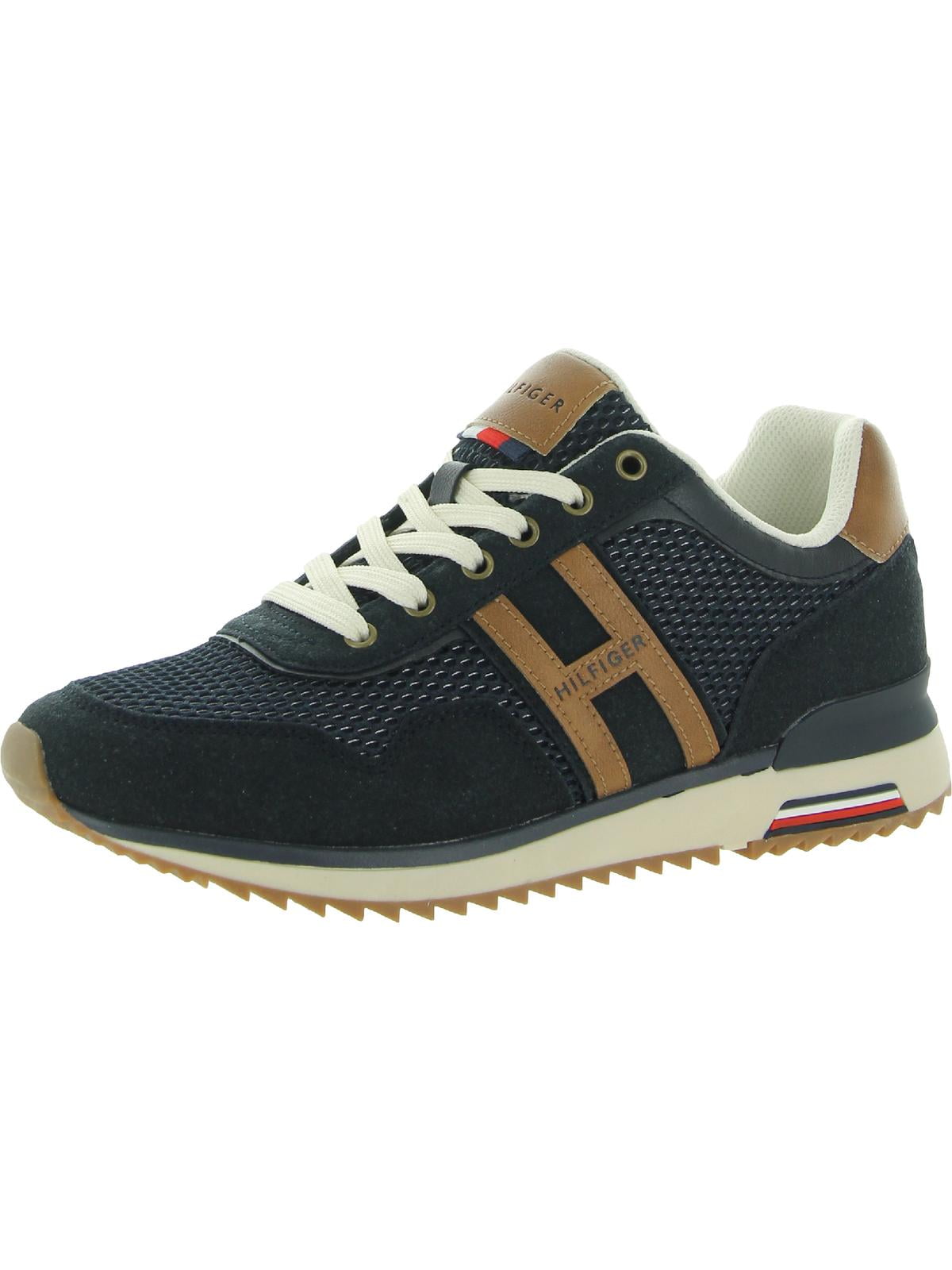 Tommy Hilfiger Valen 2 Mens Faux Suede Lifestyle Casual and Fashion Sneakers, Dark Blue LL
