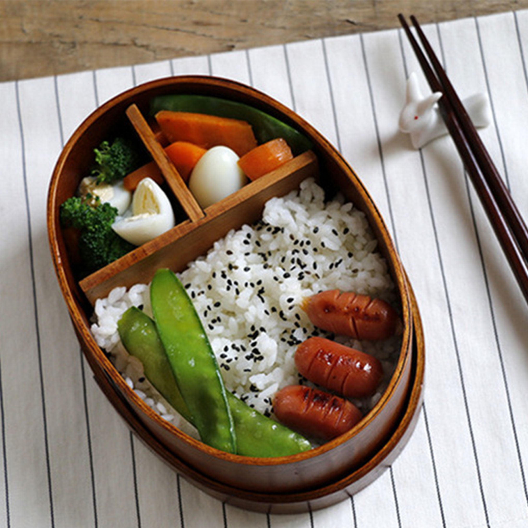 SXDY Wooden Bento Boxes Lunch Box, Japanese Style Food Containers Picnic Box, With Spoon Fork Chopsticks