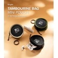 thumbnail image 2 of Ringke Tambourine Bag for Universal Earphone AirPods Pro Galaxy Buds Cards, Durable Small Round Carrying Mini Pouch with Key Ring Accessories - Beige, 2 of 11