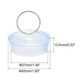 thumbnail image 2 of Uxcell Rubber Sink Plug, Clear Drain Stopper Fit 1 1/2" to 1 5/8" Drain with Hanging Ring for Bathtub Kitchen, 8 Pack, 2 of 5