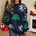 thumbnail image 2 of Winter Sweaters for Women Women Winter Crewneck Embroidered Knit Pullover Sweater Soft Cozy Casual For Fall Holiday Season With Festive Design And Warm Comfort Fit Ugly Christmas Sweaters, 2 of 4